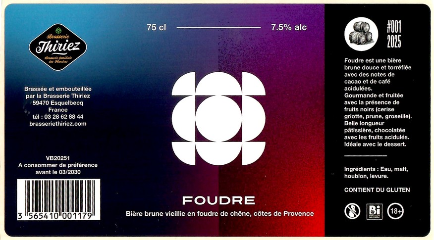 Etiquette BRASSERIE THIRIEZ 258