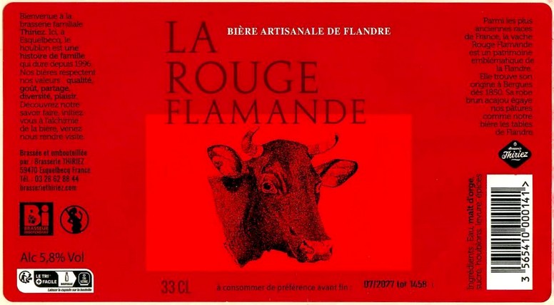 Etiquette BRASSERIE THIRIEZ 264