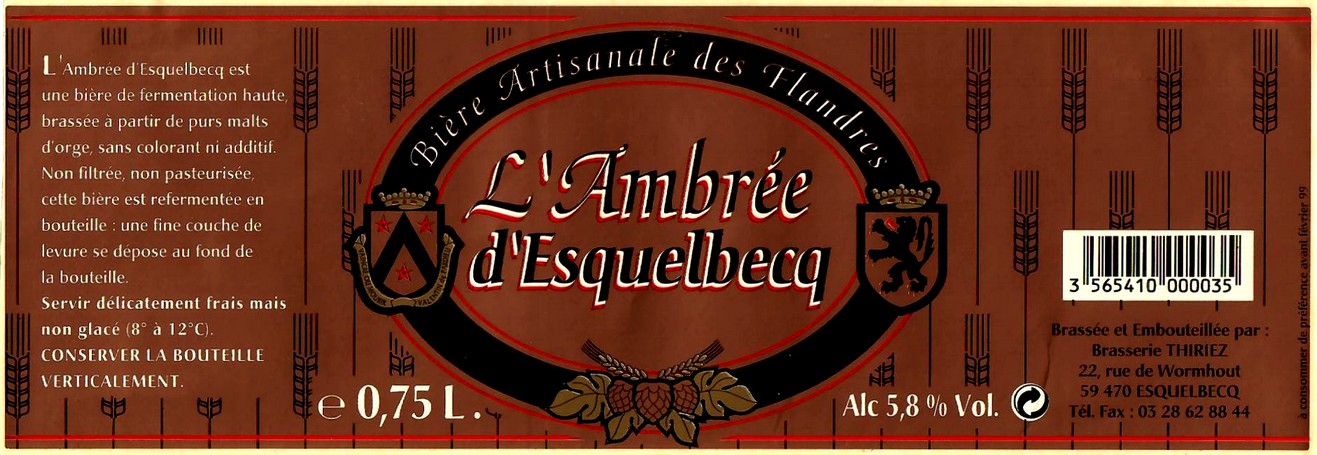 etiquette BRASSERIE THIRIEZ 39