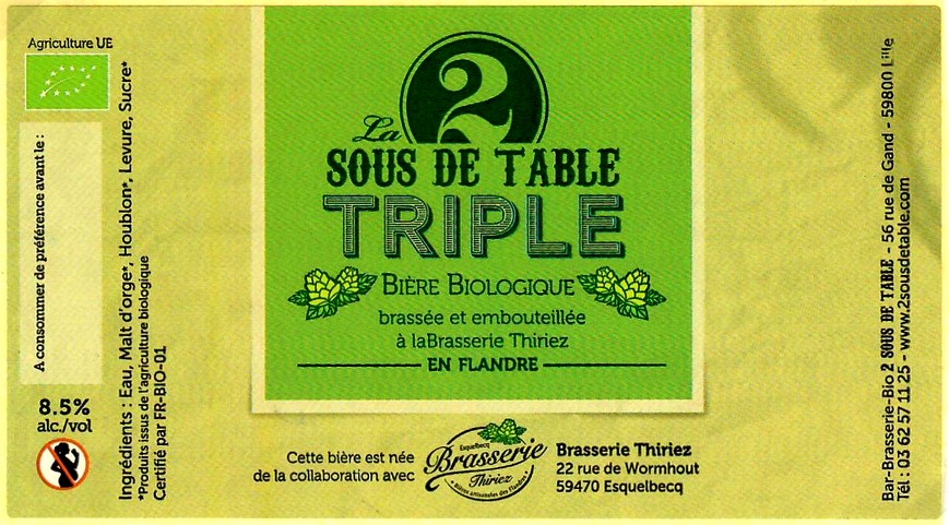 etiquette BRASSERIE THIRIEZ 50