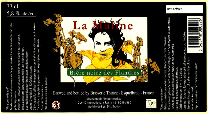 etiquette BRASSERIE THIRIEZ 72