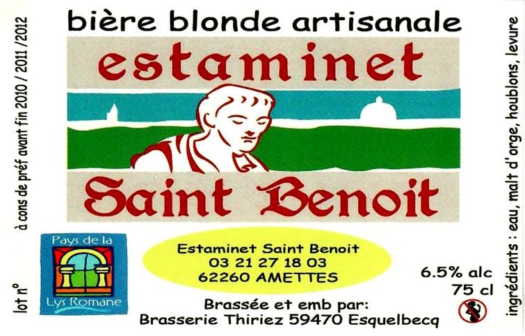 etiquette BRASSERIE THIRIEZ 75