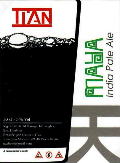 Etiquette BRASSERIE TIAN 02