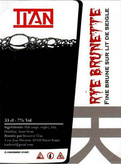 Etiquette BRASSERIE TIAN 06