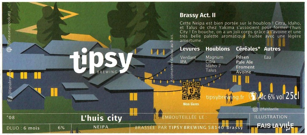 Etiquette BRASSERIE TIPSY BREWING 02