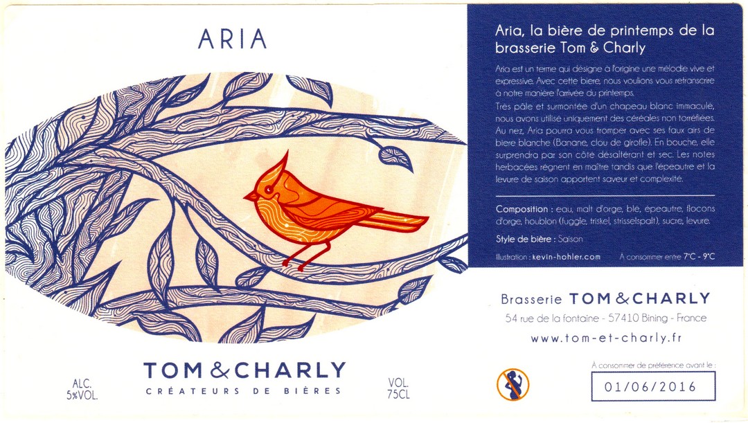 etiquette BRASSERIE TOM ET CHARLY 13