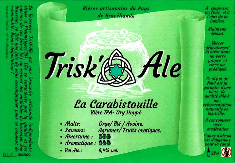 etiquette BRASSERIE TRISK ALE 01