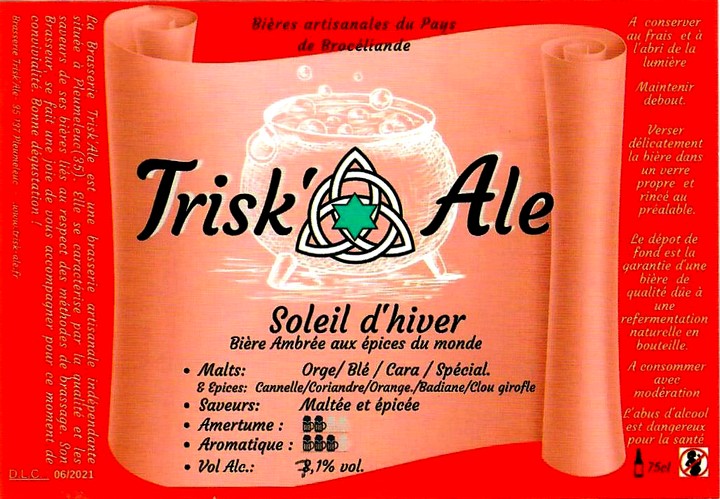 etiquette BRASSERIE TRISK ALE 02