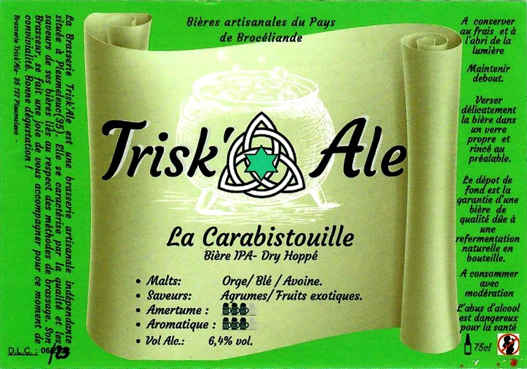 etiquette BRASSERIE TRISK ALE 05
