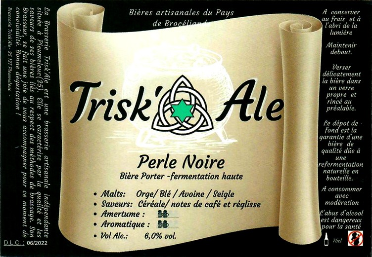 etiquette BRASSERIE TRISK ALE 07