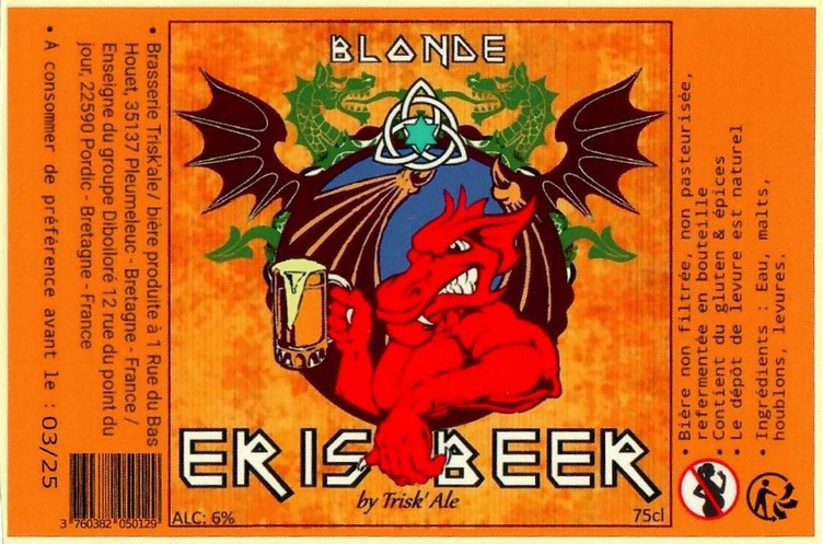 Etiquette BRASSERIE TRISK ALE 08