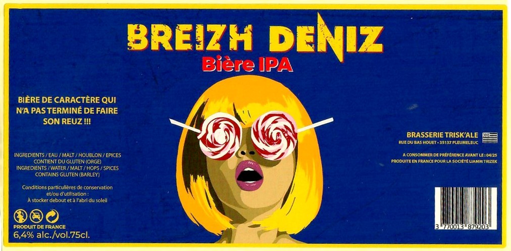 Etiquette BRASSERIE TRISK ALE 09