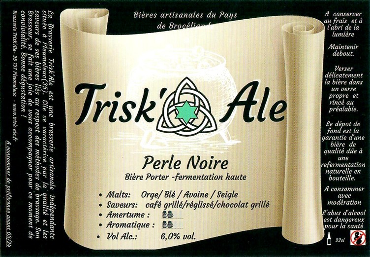 Etiquette BRASSERIE TRISK ALE 16