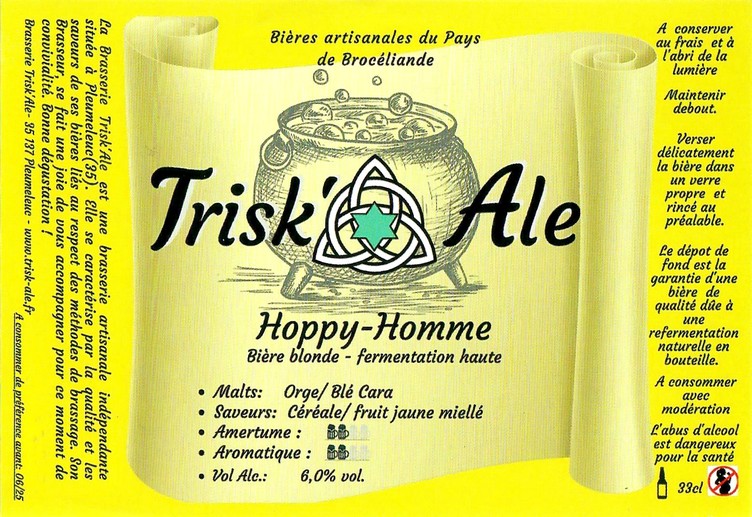 Etiquette BRASSERIE TRISK ALE 18