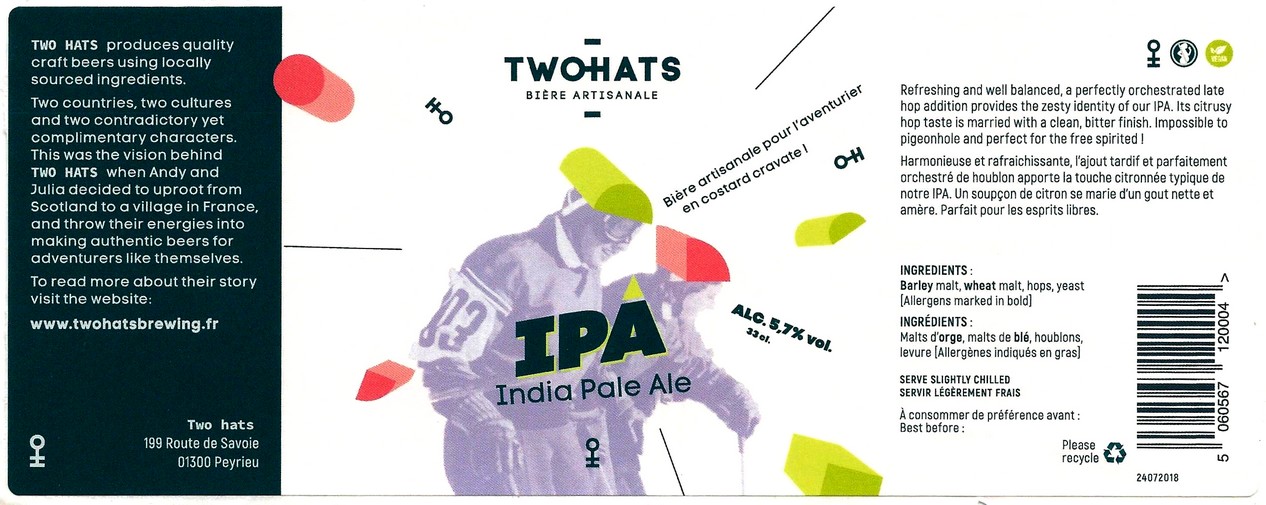 etiquette BRASSERIE TWO HATS 01