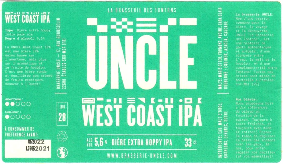 etiquette BRASSERIE UNCLE 08