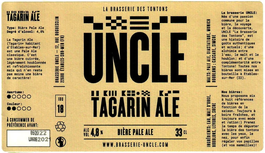 etiquette BRASSERIE UNCLE 10