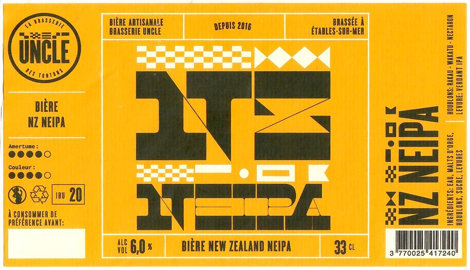 Etiquette BRASSERIE UNCLE 25