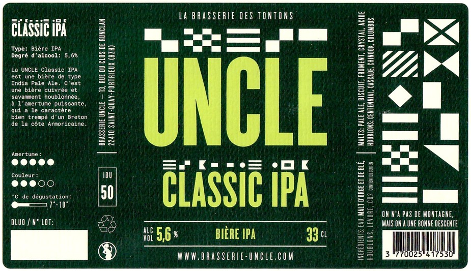 Etiquette BRASSERIE UNCLE 27