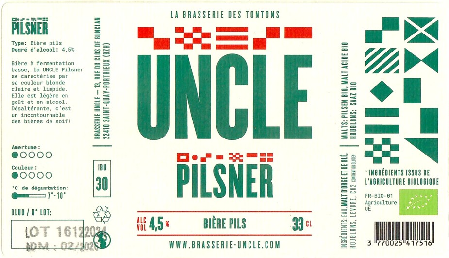 Etiquette BRASSERIE UNCLE 28