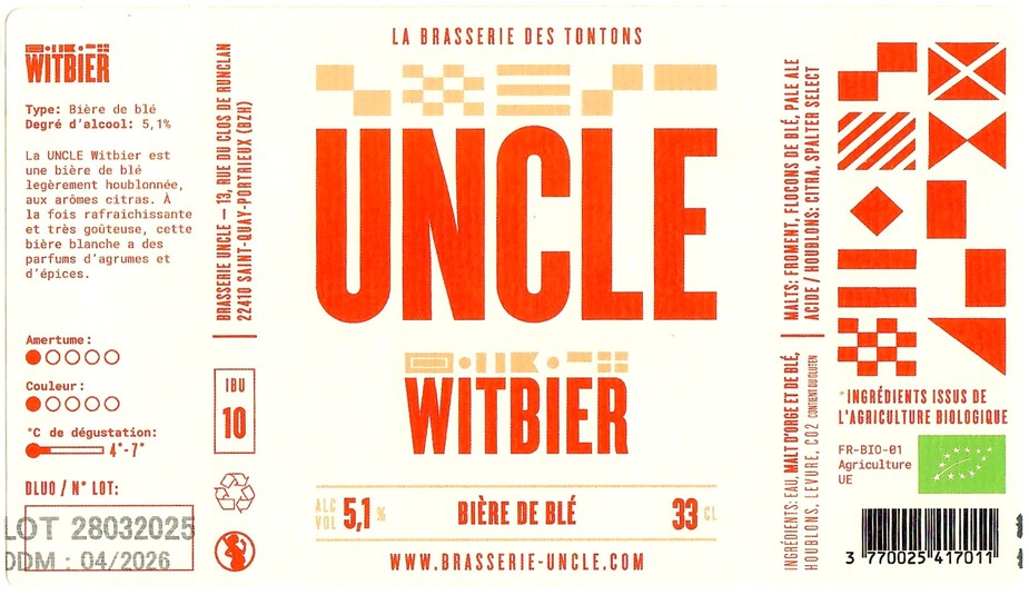 Etiquette BRASSERIE UNCLE 29