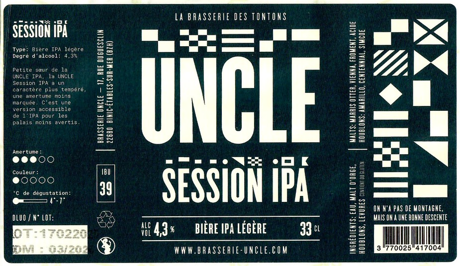 Etiquette BRASSERIE UNCLE 31