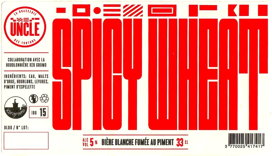 Etiquette BRASSERIE UNCLE 33