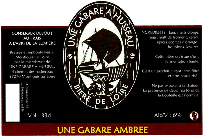 etiquette BRASSERIE UNE GABARE A HUSSEAU 02