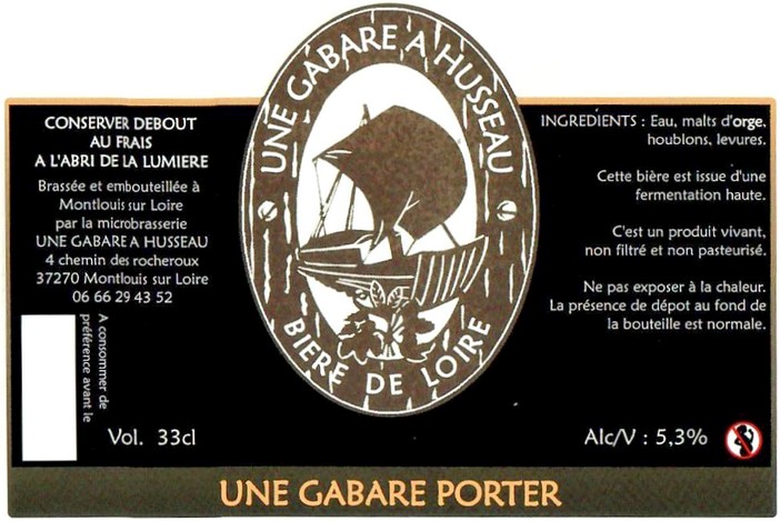 Etiquette BRASSERIE UNE GABARE A HUSSEAU 08