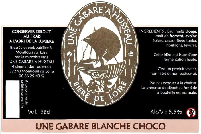 Etiquette BRASSERIE UNE GABARE A HUSSEAU 09