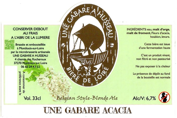 Etiquette BRASSERIE UNE GABARE A HUSSEAU 12