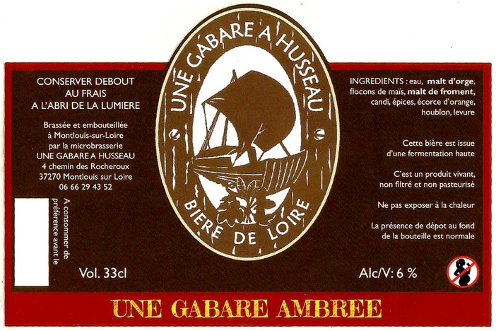 Etiquette BRASSERIE UNE GABARE A HUSSEAU 17