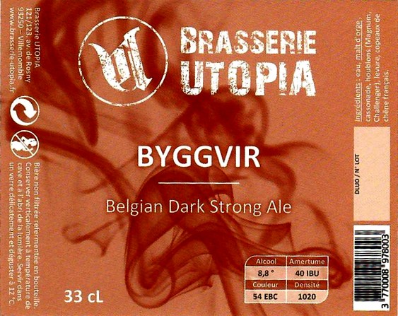 Etiquette BRASSERIE UTOPIA 01