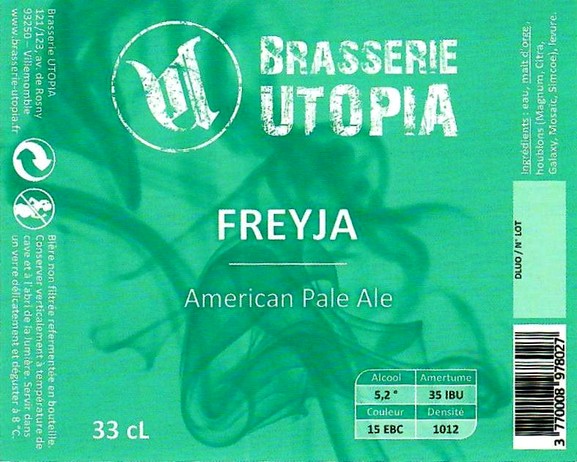 Etiquette BRASSERIE UTOPIA 04