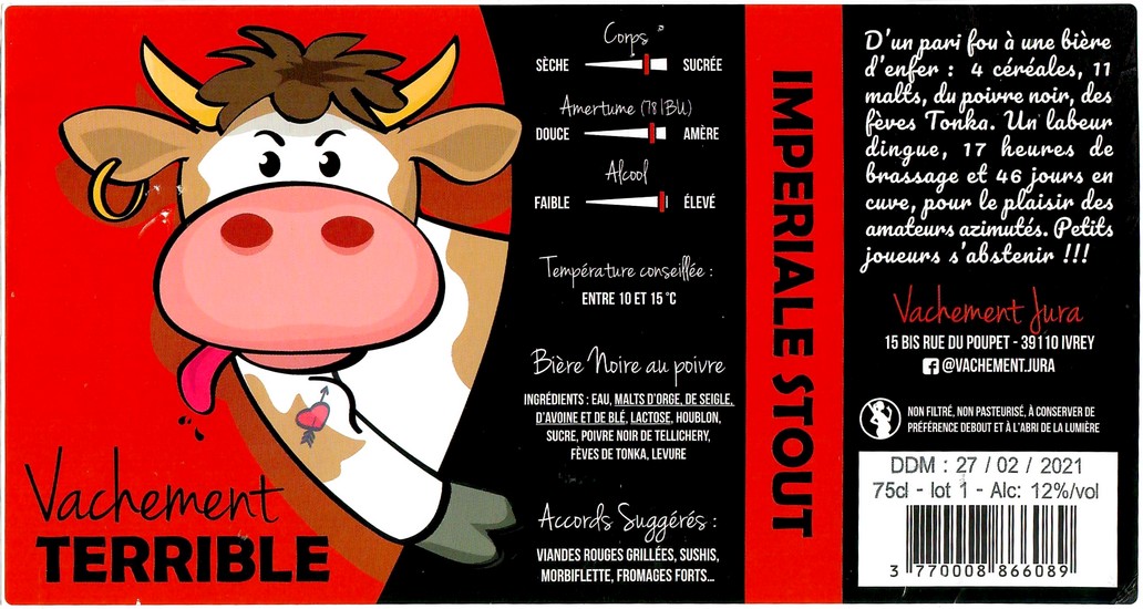 Etiquette BRASSERIE VACHEMENT JURA 06