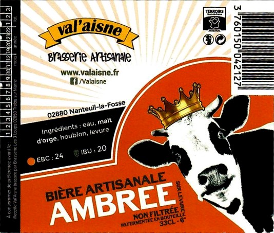 etiquette BRASSERIE VAL'AISNE 15