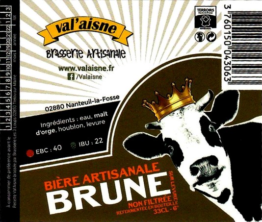 etiquette BRASSERIE VAL'AISNE 16