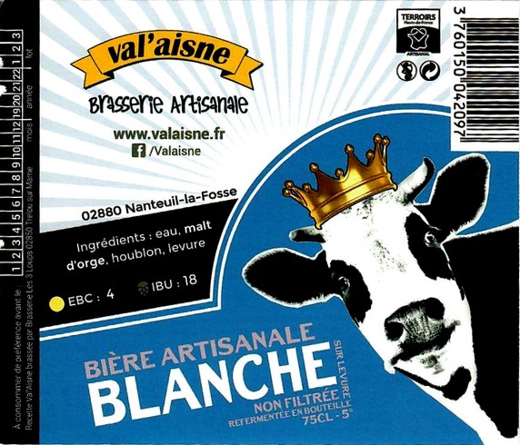 etiquette BRASSERIE VAL'AISNE 19