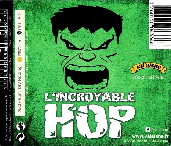 Etiquette BRASSERIE VAL'AISNE 24