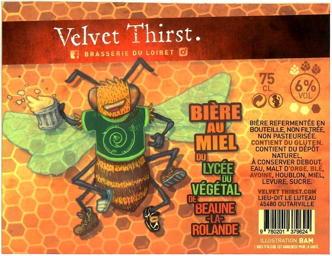 Etiquette BRASSERIE VELVET THIRST 15