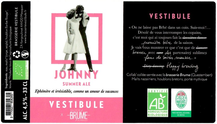 Etiquette BRASSERIE VESTIBULE 44 01