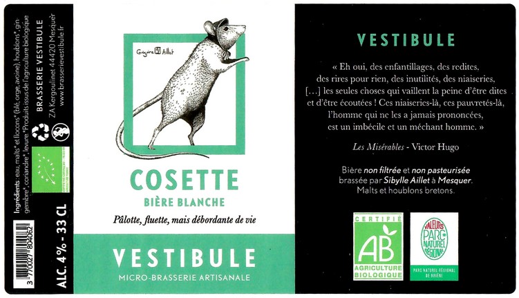 Etiquette BRASSERIE VESTIBULE 44 03