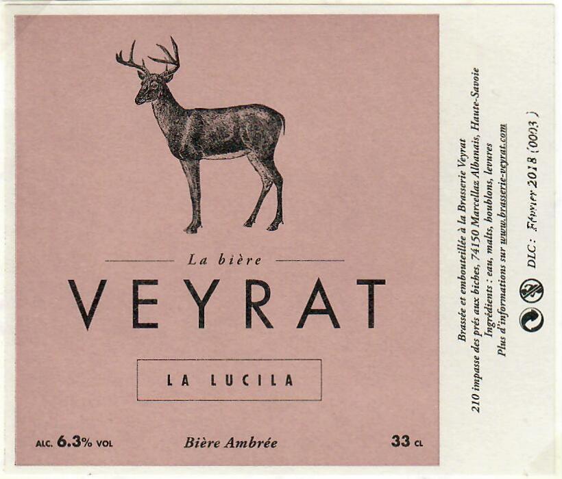 Etiquette BRASSERIE VEYRAT 07