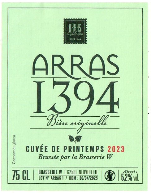 Etiquette BRASSERIE W 08