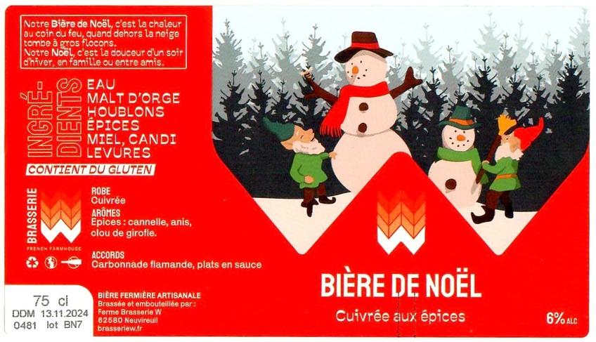 Etiquette BRASSERIE W 11