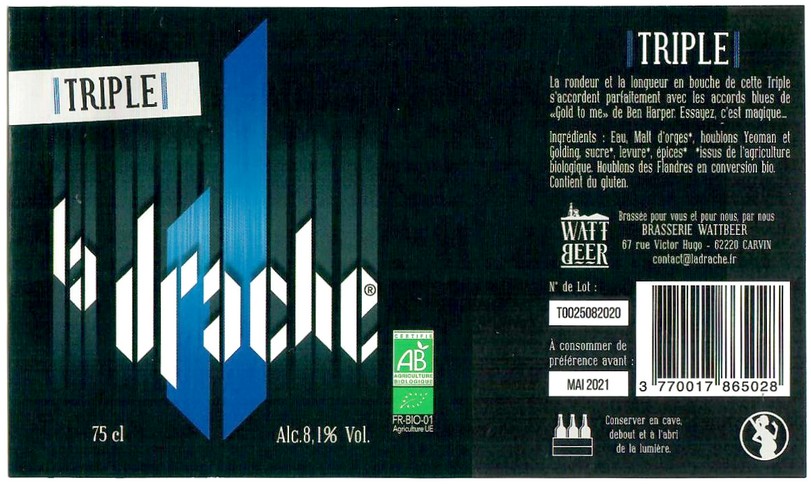 Etiquette BRASSERIE WATTBEER 38