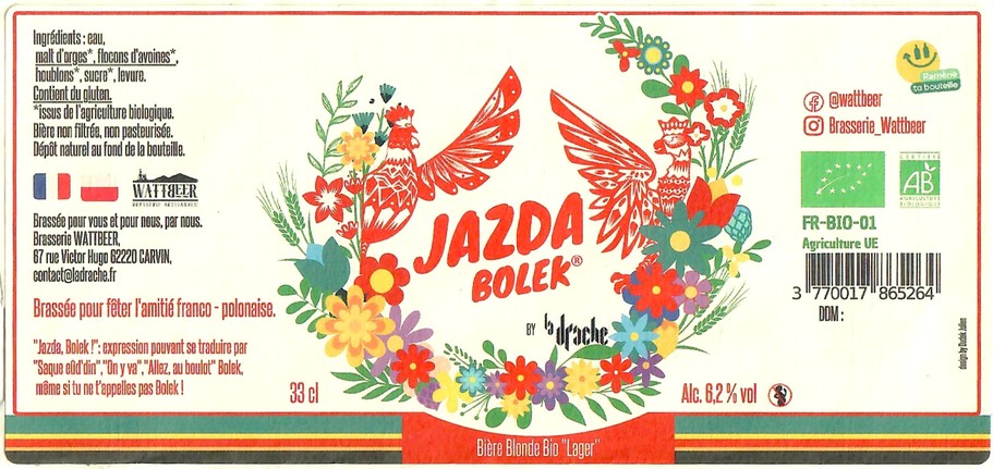 Etiquette BRASSERIE WATTBEER 50