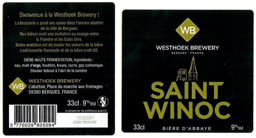 Etiquette BRASSERIE WESTHOEK 11