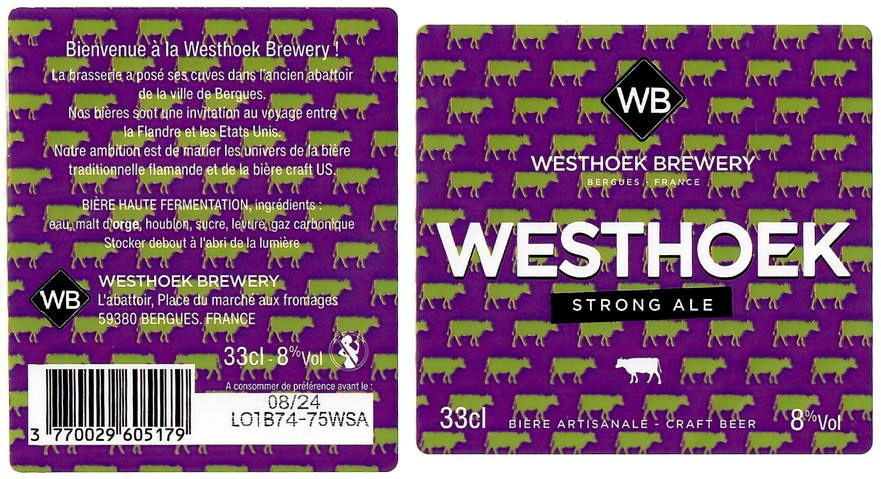Etiquette BRASSERIE WESTHOEK 12