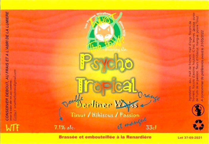 Etiquette BRASSERIE WHAT THE FOX 03